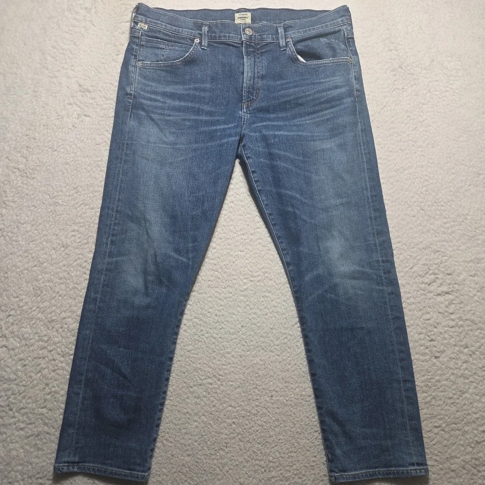 Citizens of Humanity Elsa Mid Rise Slim Fit Crop Jeans Women Size 32 Medium Wash